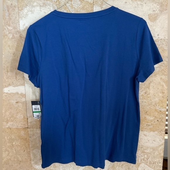 TOMMY HILFIGER WOMEN'S CREW NECK RHINESTONE EMBELLISHED T-SHIRT BLUE - Picture 3 of 8